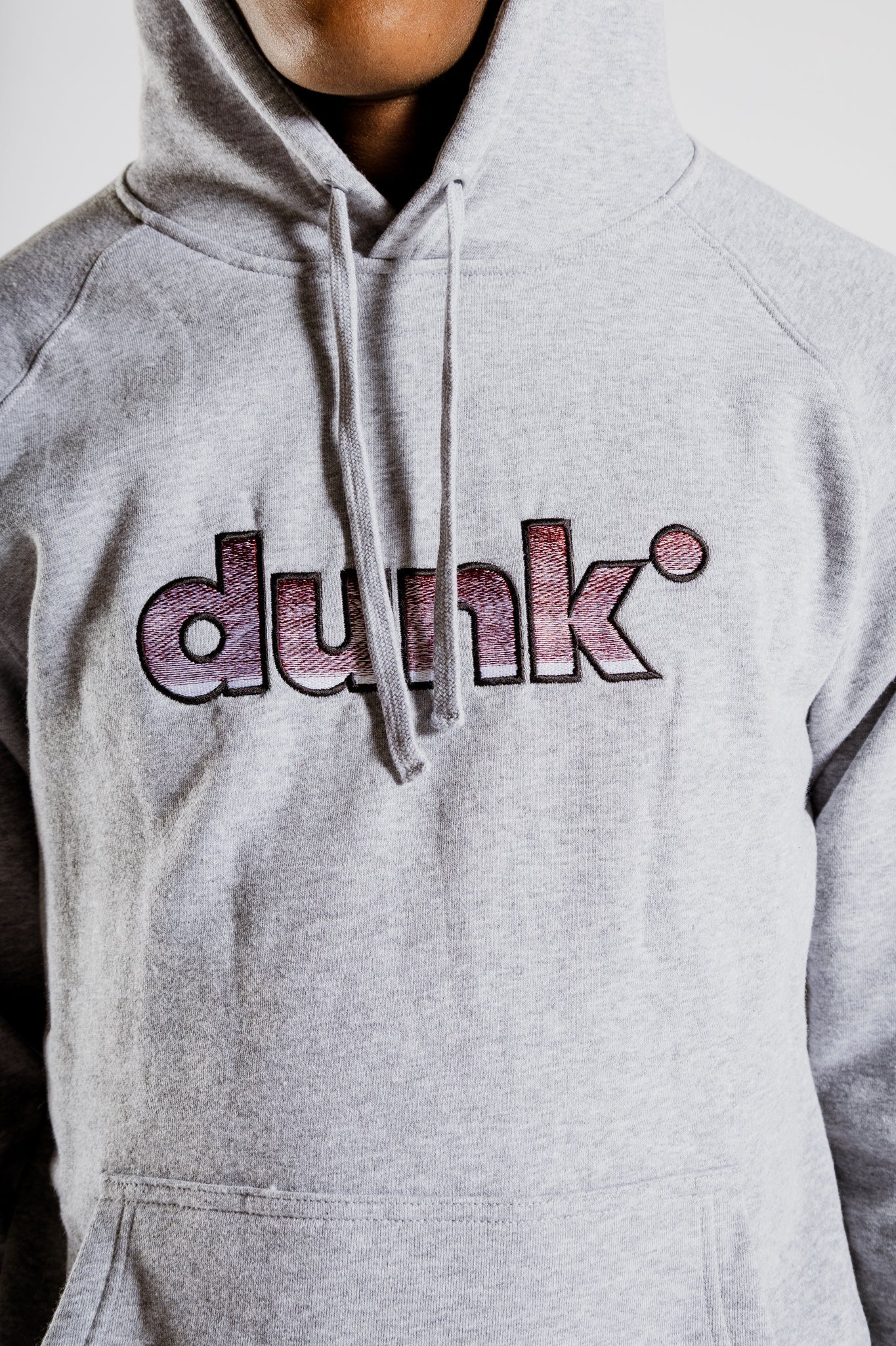 DUNK Embroidered Grey Hoodie