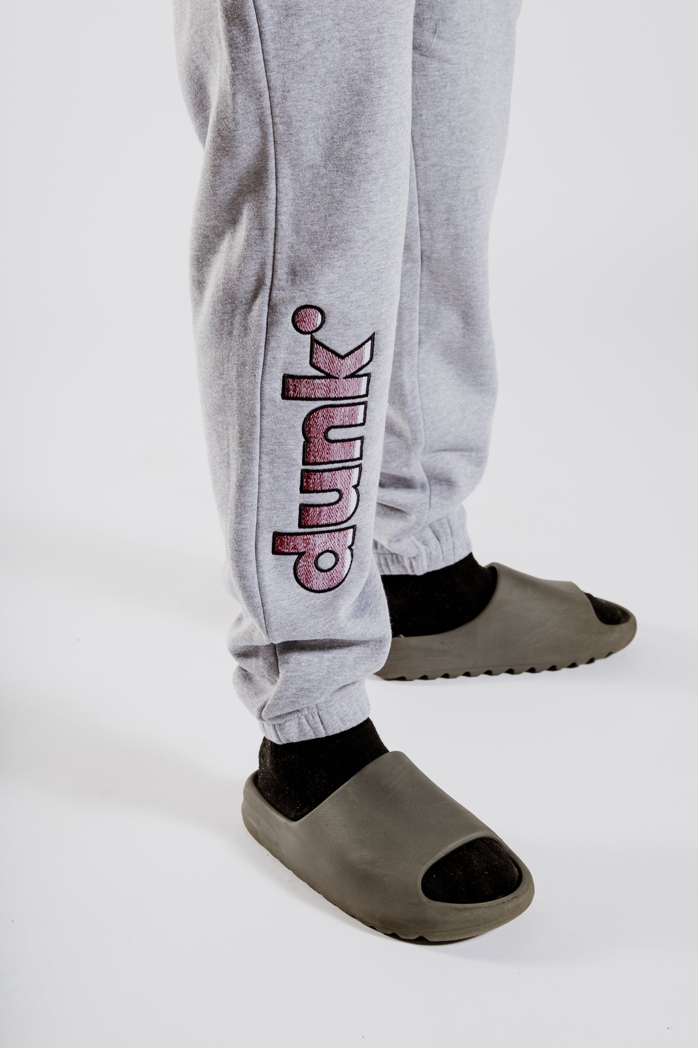 DUNK Embroidered Grey Joggers