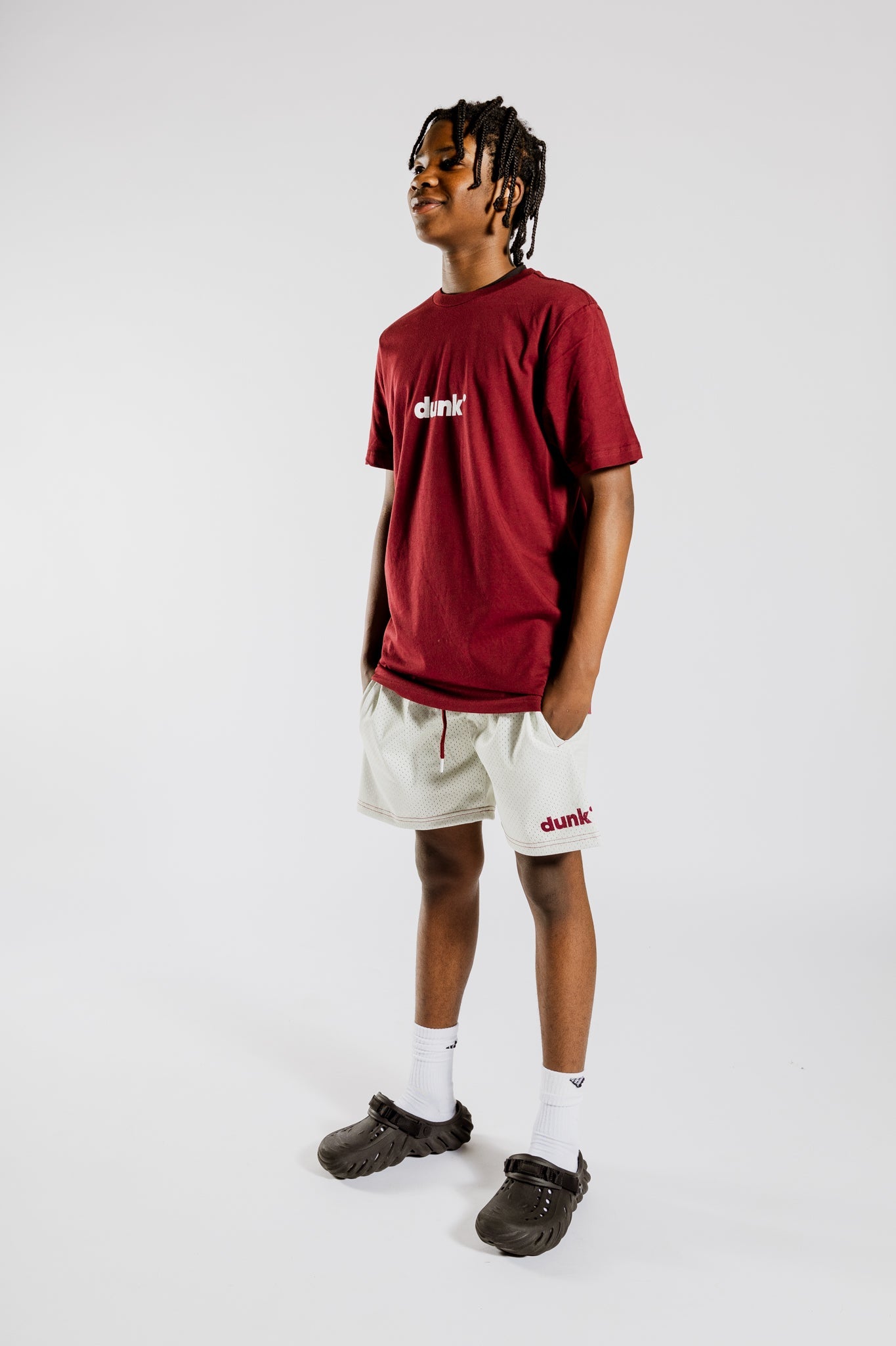 DUNK Maroon & Cream Shorts