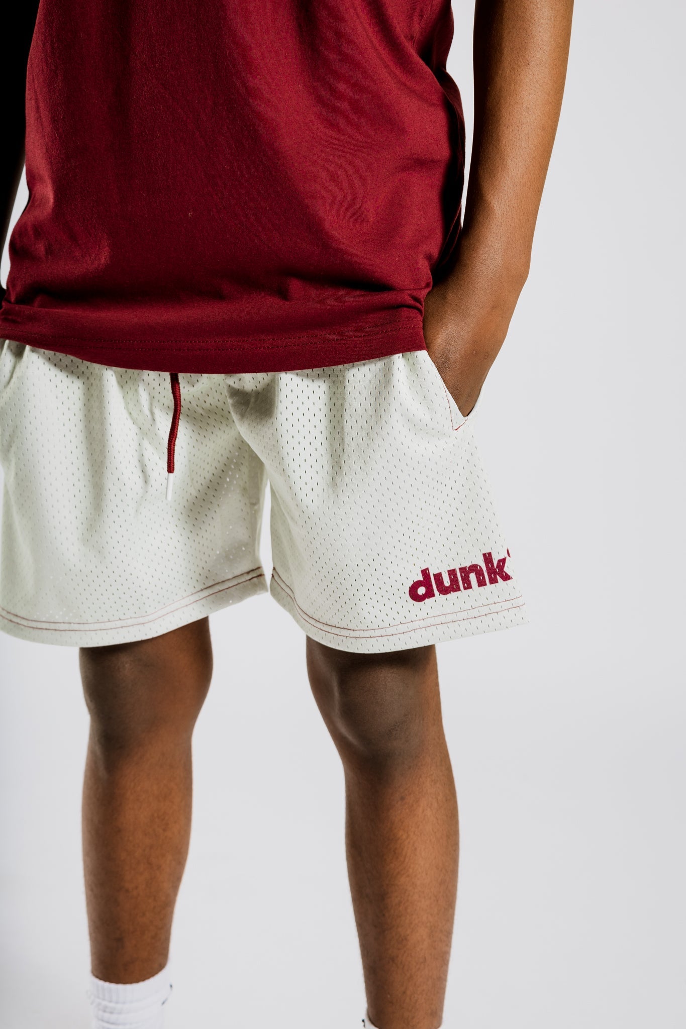 DUNK Maroon & Cream Shorts