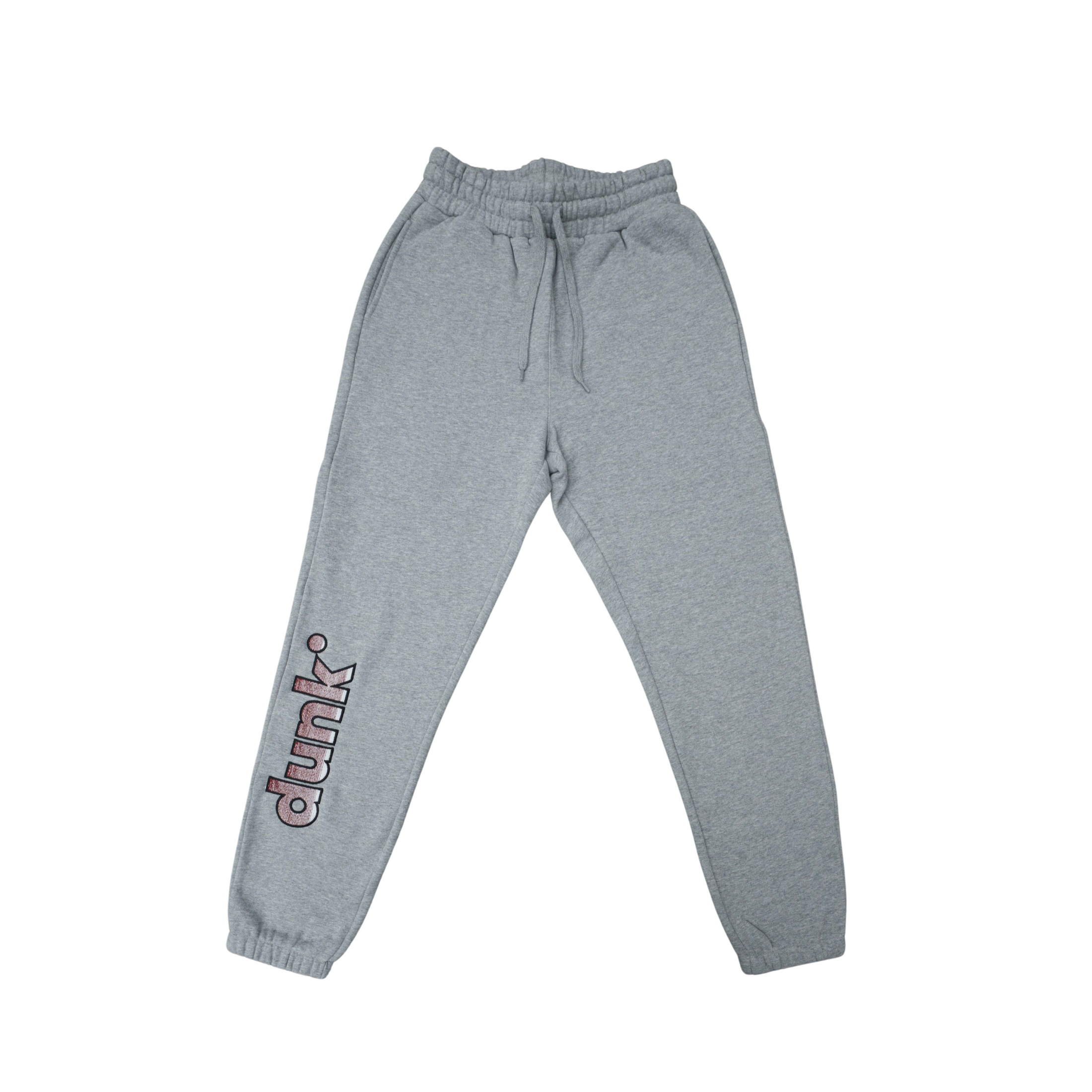 DUNK Embroidered Grey Joggers