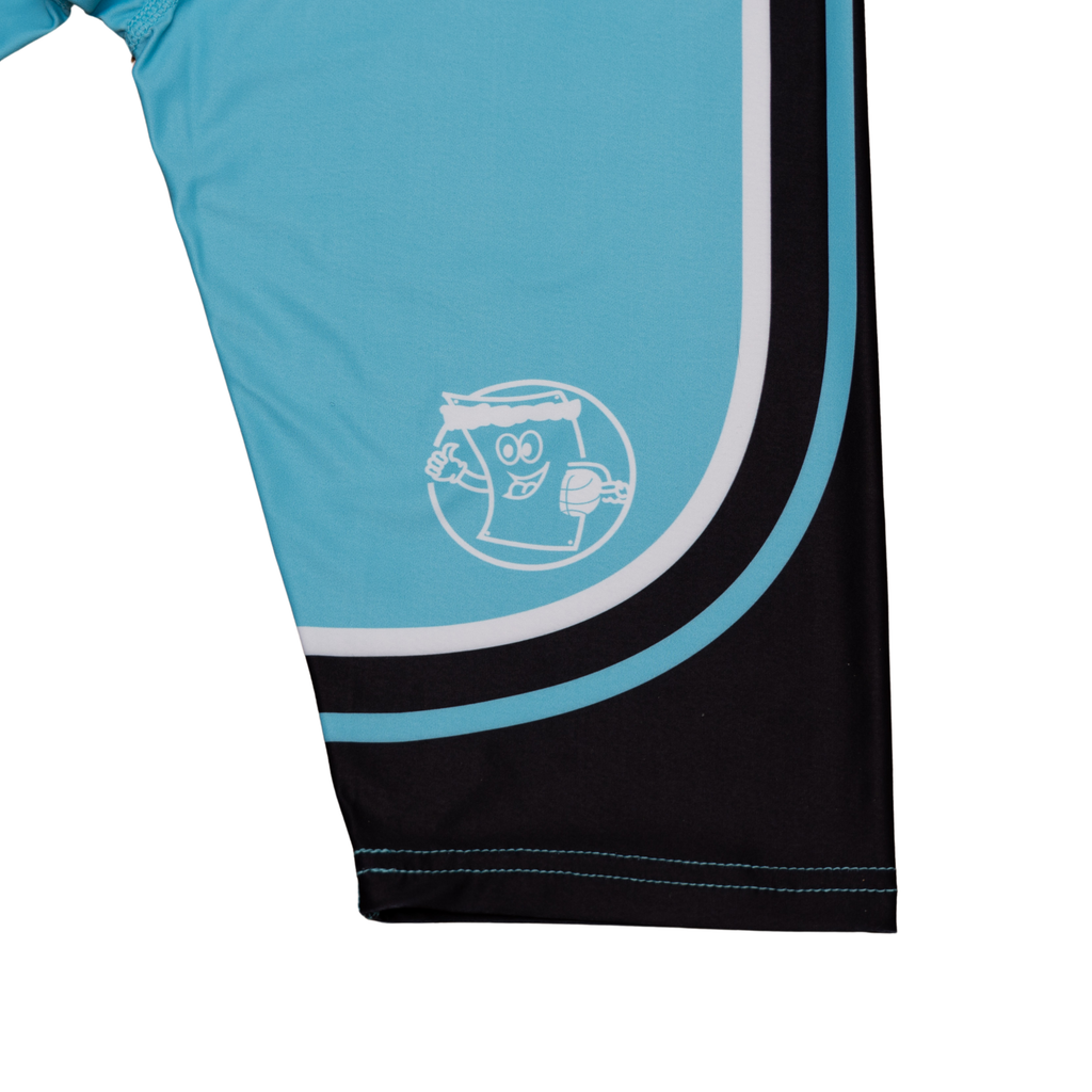 On A Poster Compression 1/2 Tights