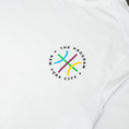 Load image into Gallery viewer, The Program NYC white tee shirt with a closeup of the The Program NYC logo
