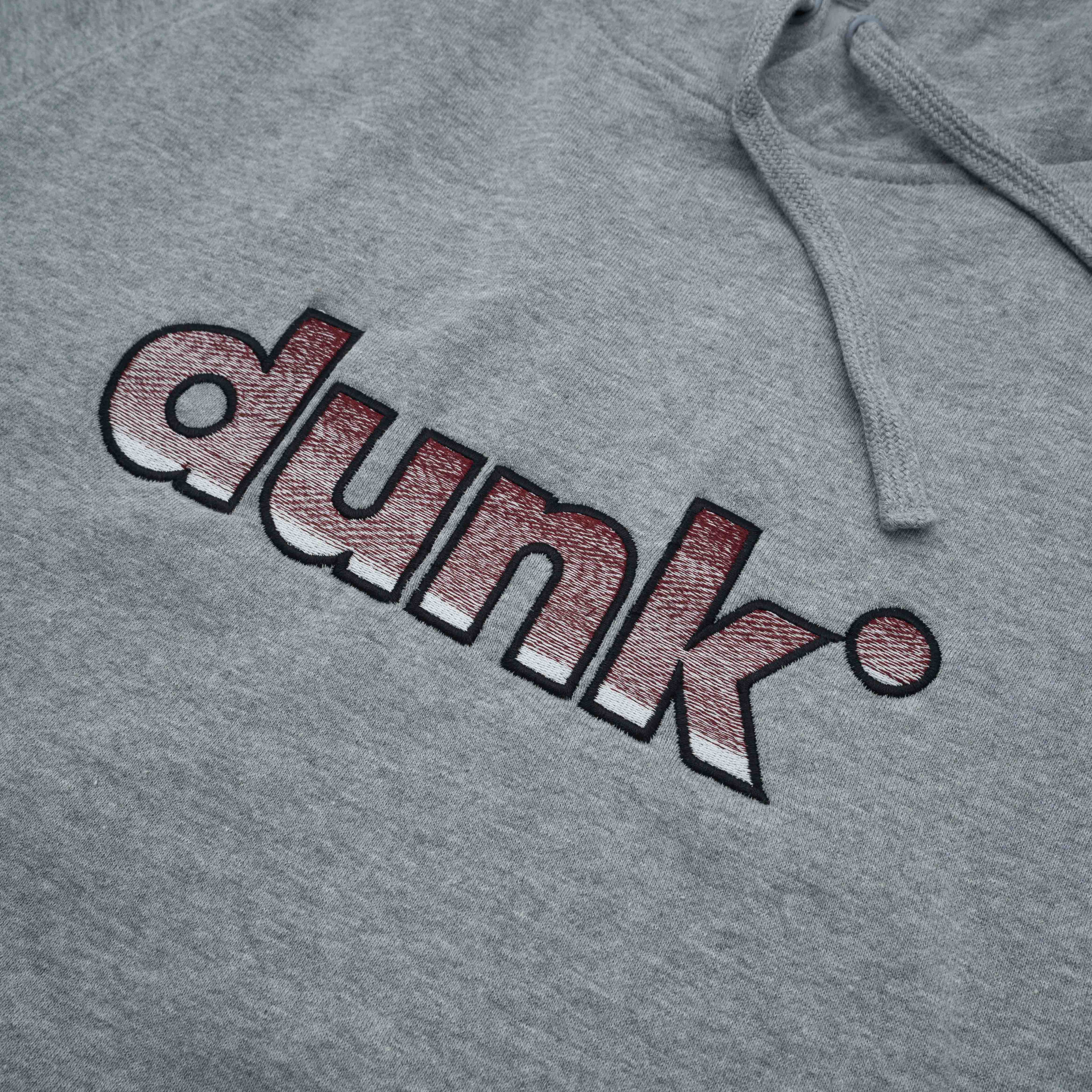 DUNK Embroidered Grey Hoodie