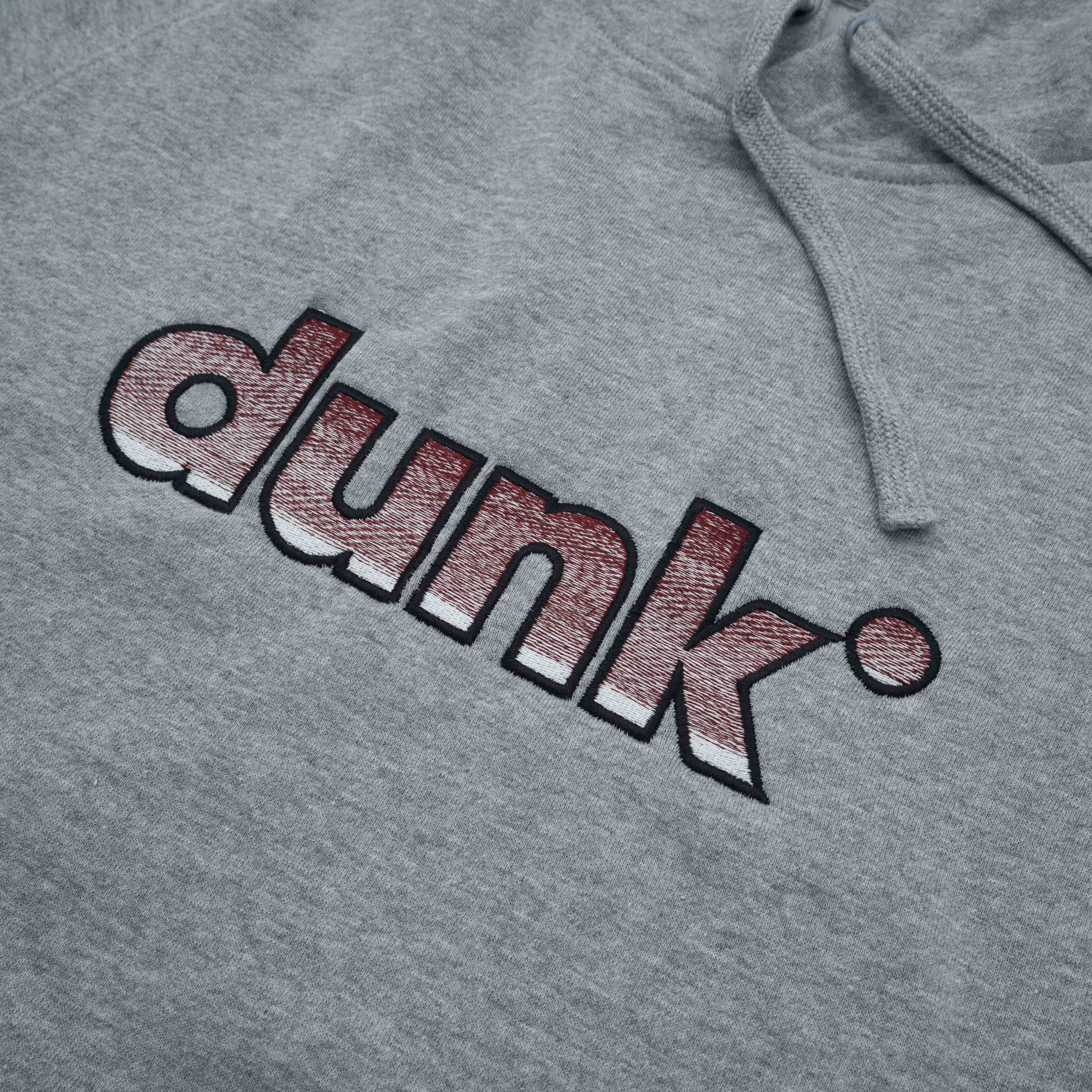 DUNK Embroidered Grey Hoodie