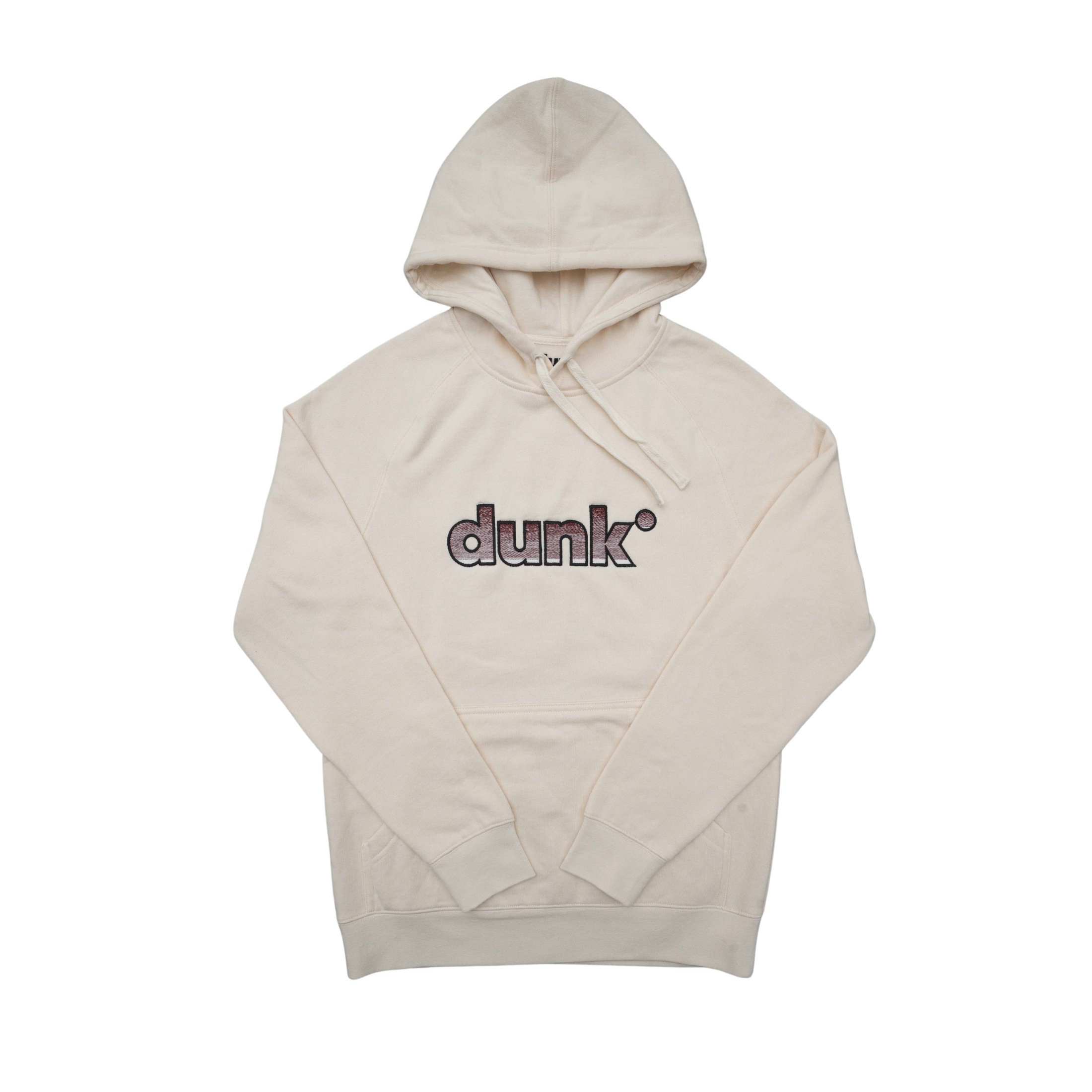 DUNK Embroidered Cream Hoodie