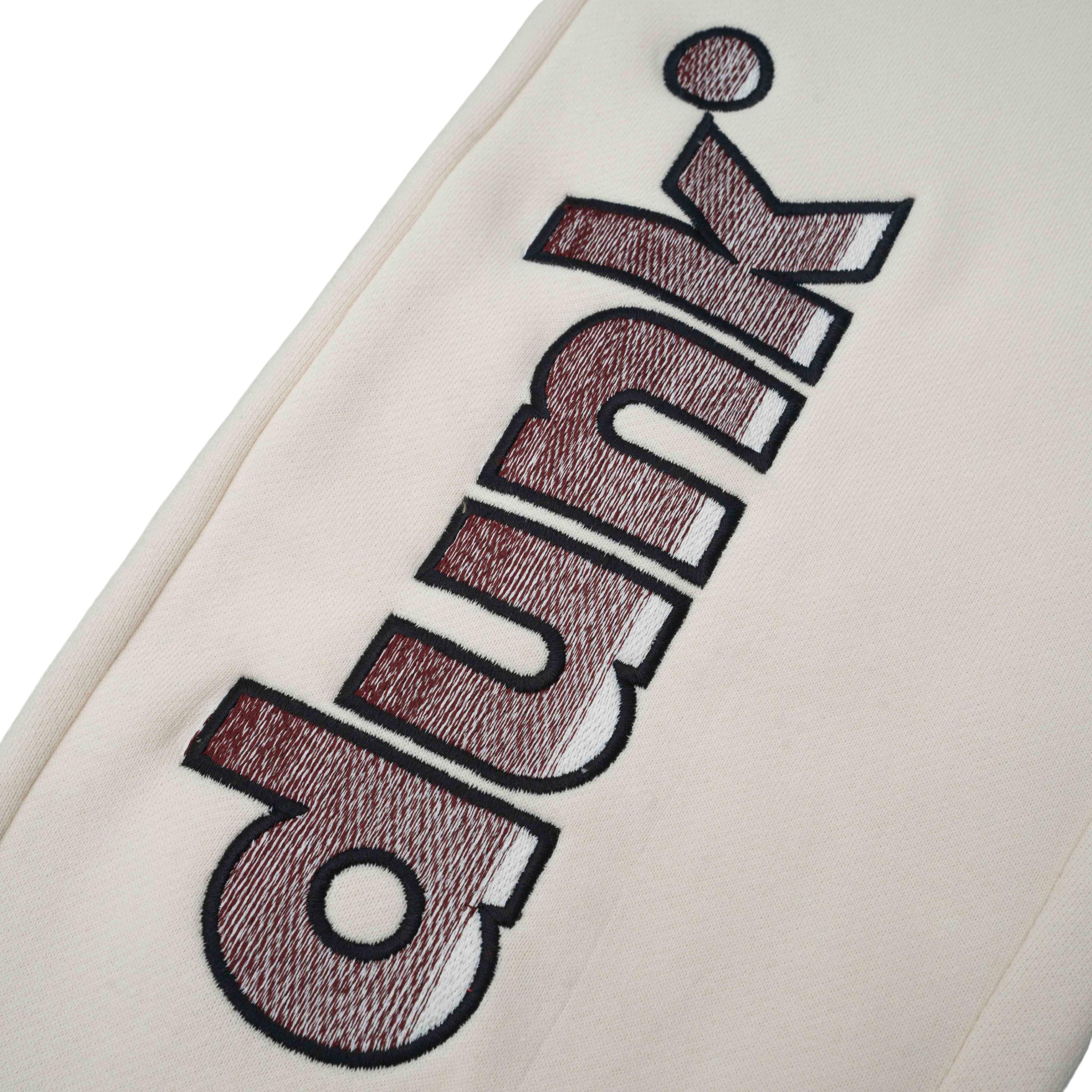 DUNK Embroidered Cream Sweatpants