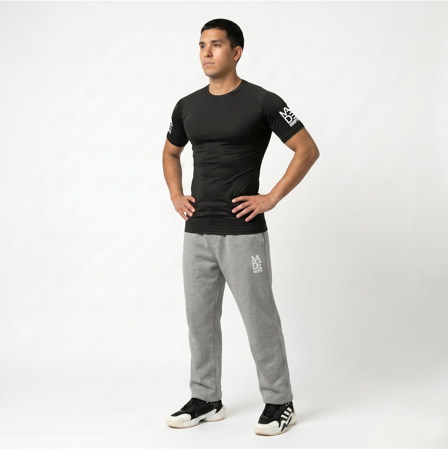 Heather Essential Embroidered Sweatpants