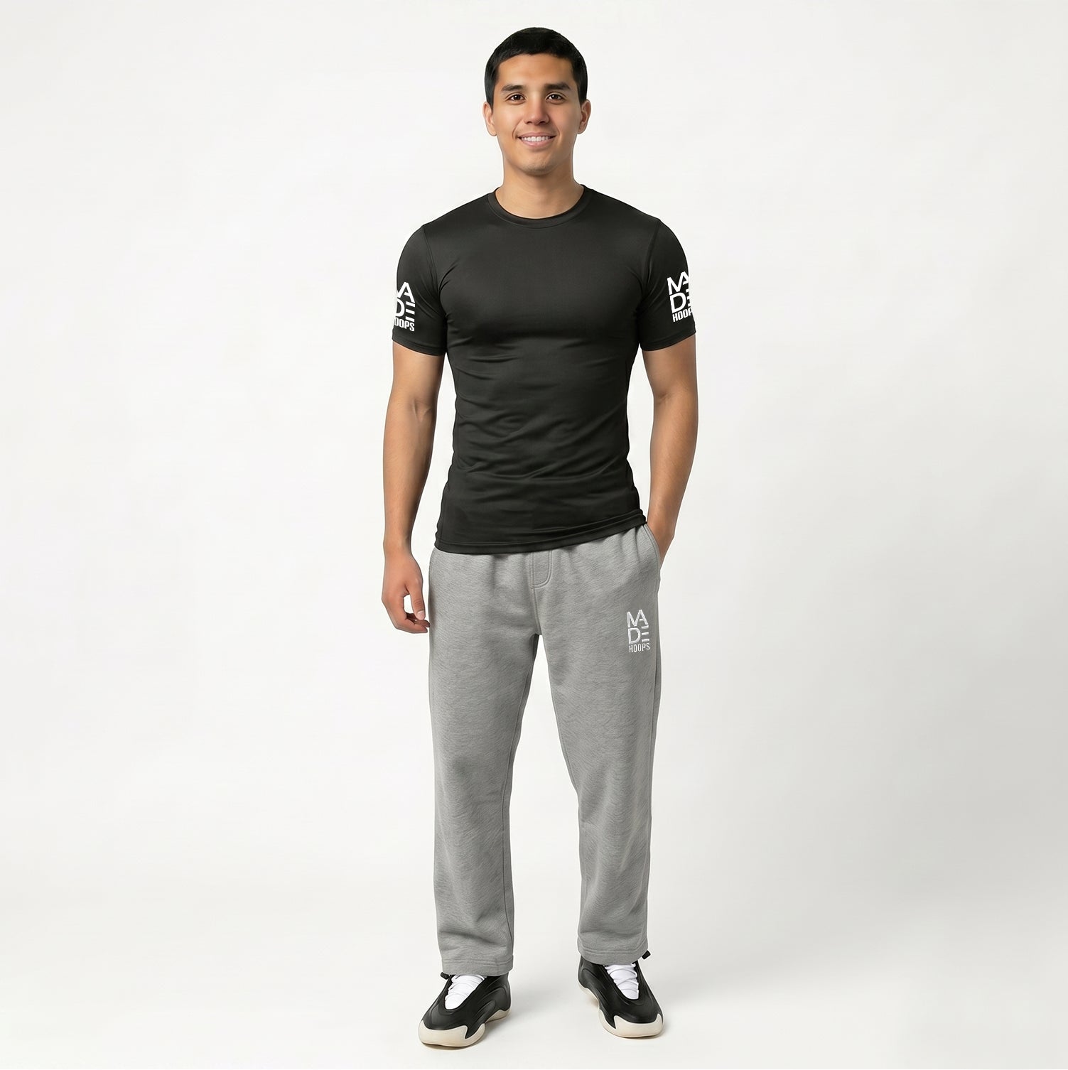 Heather Essential Embroidered Sweatpants