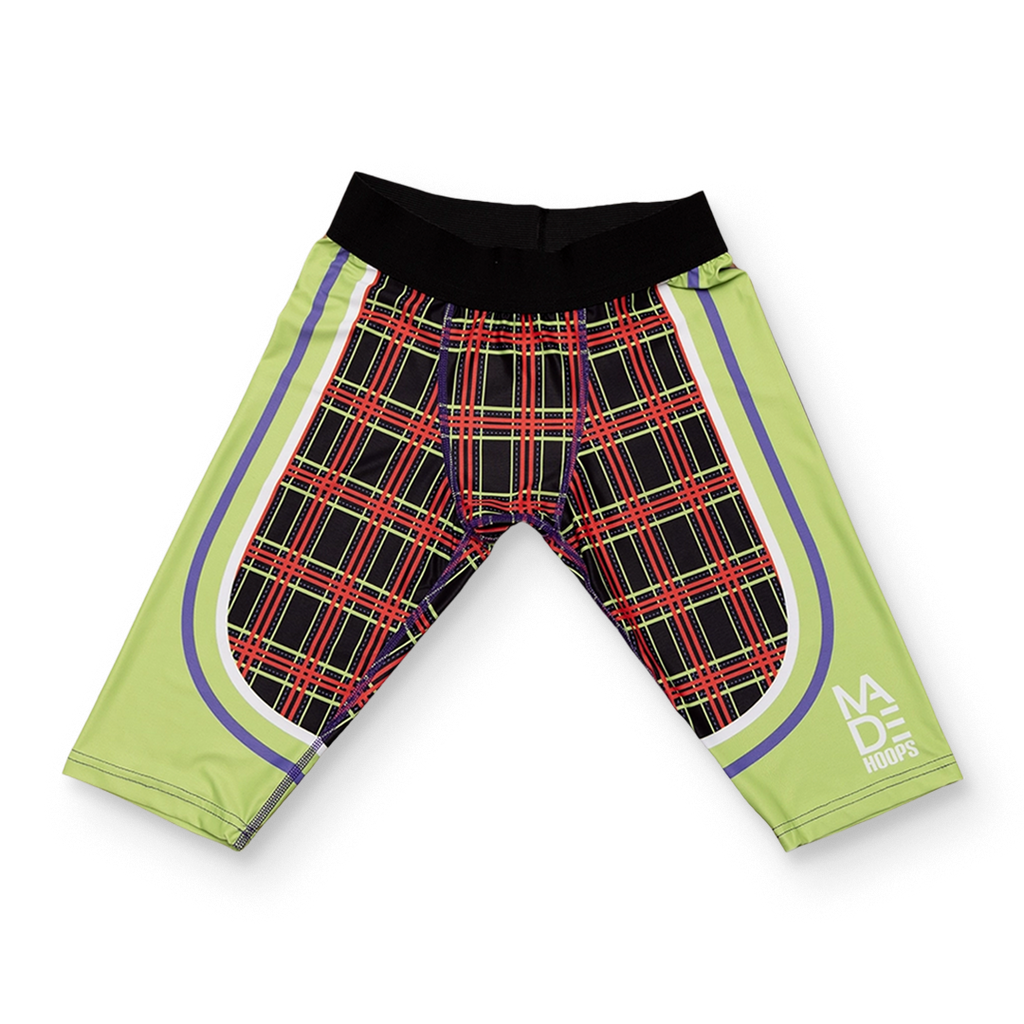 Funky Plaid Compression 1/2 Tights
