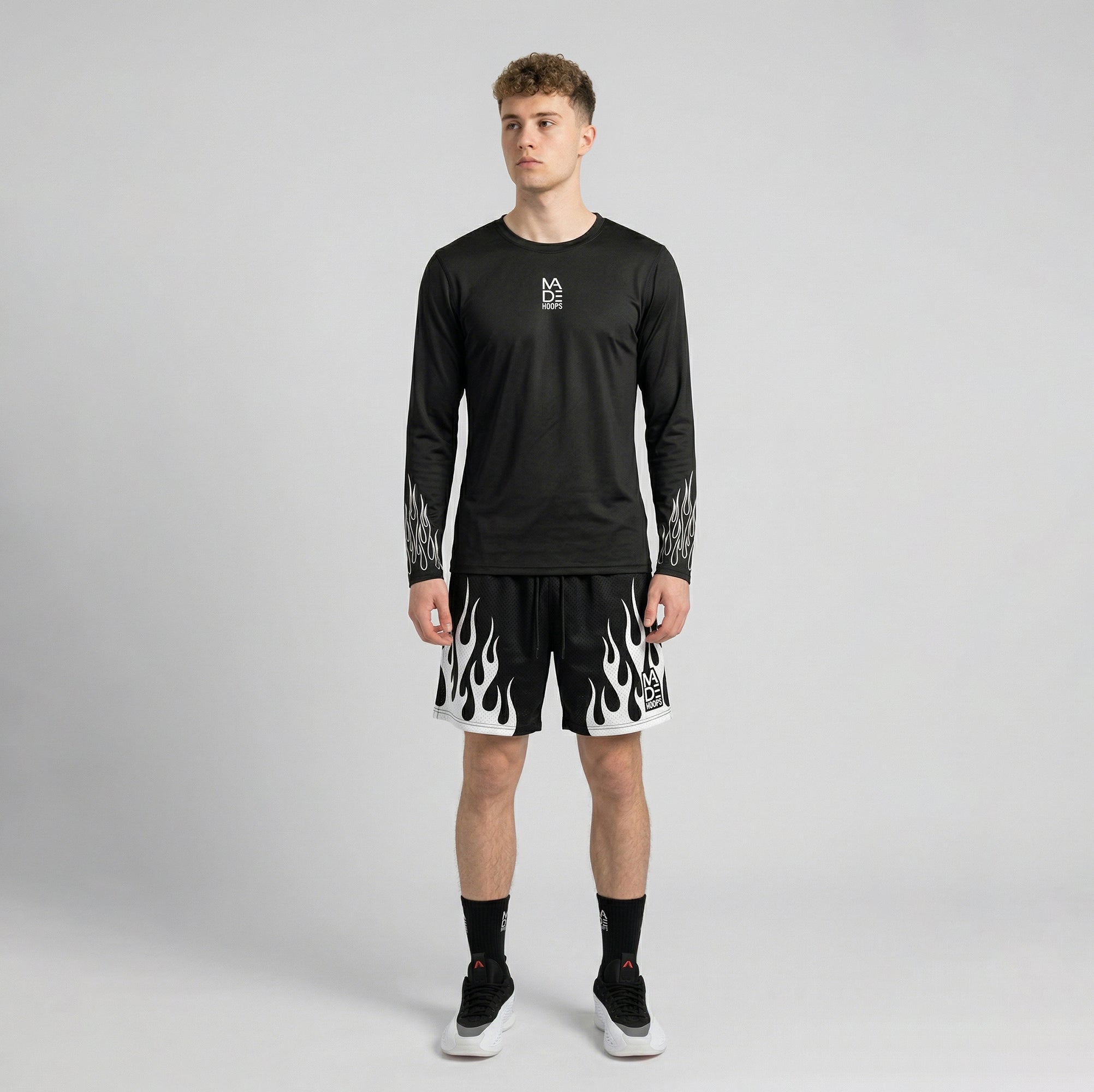 On Fire Loose Fit Long Sleeve Compression Tee