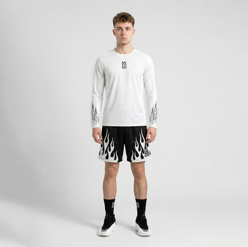 On Fire Loose Fit Long Sleeve Compression Tee