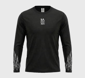 On Fire Loose Fit Long Sleeve Compression Tee