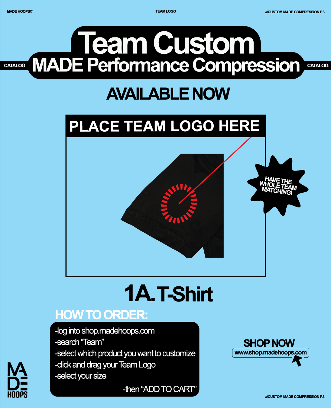 Team Custom MADE Performance Compression Tee