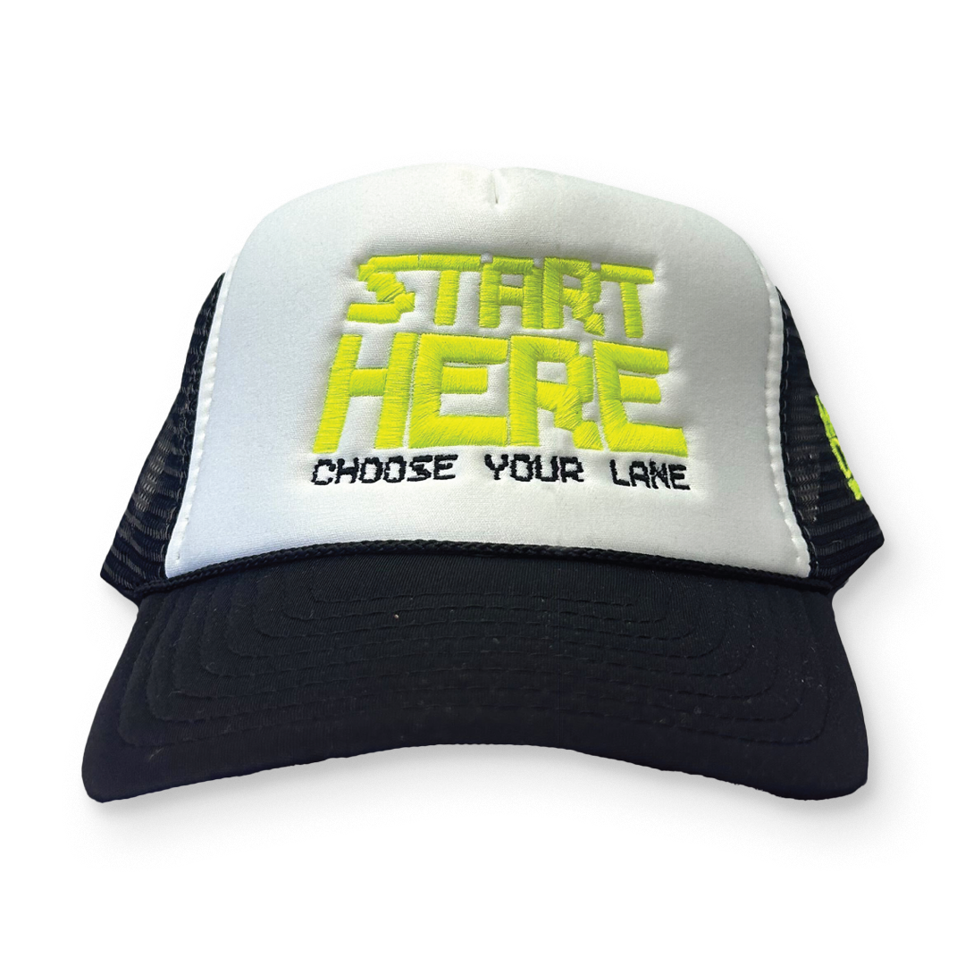 "Start Here" Trucker Hat