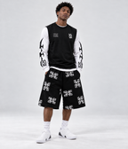 Misprint Hooper Cutoff Shorts