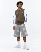 Misprint Hooper Cutoff Shorts