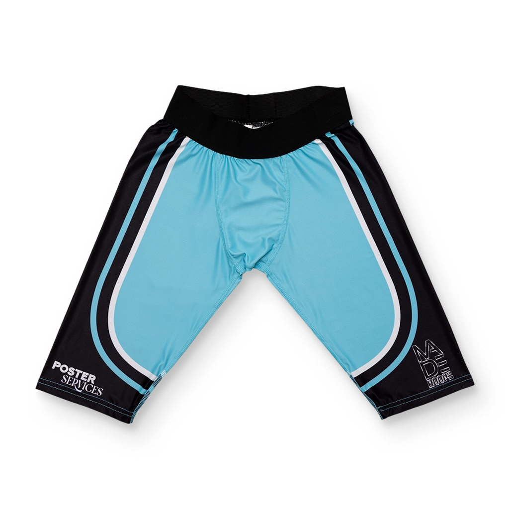 On A Poster Compression 1/2 Tights