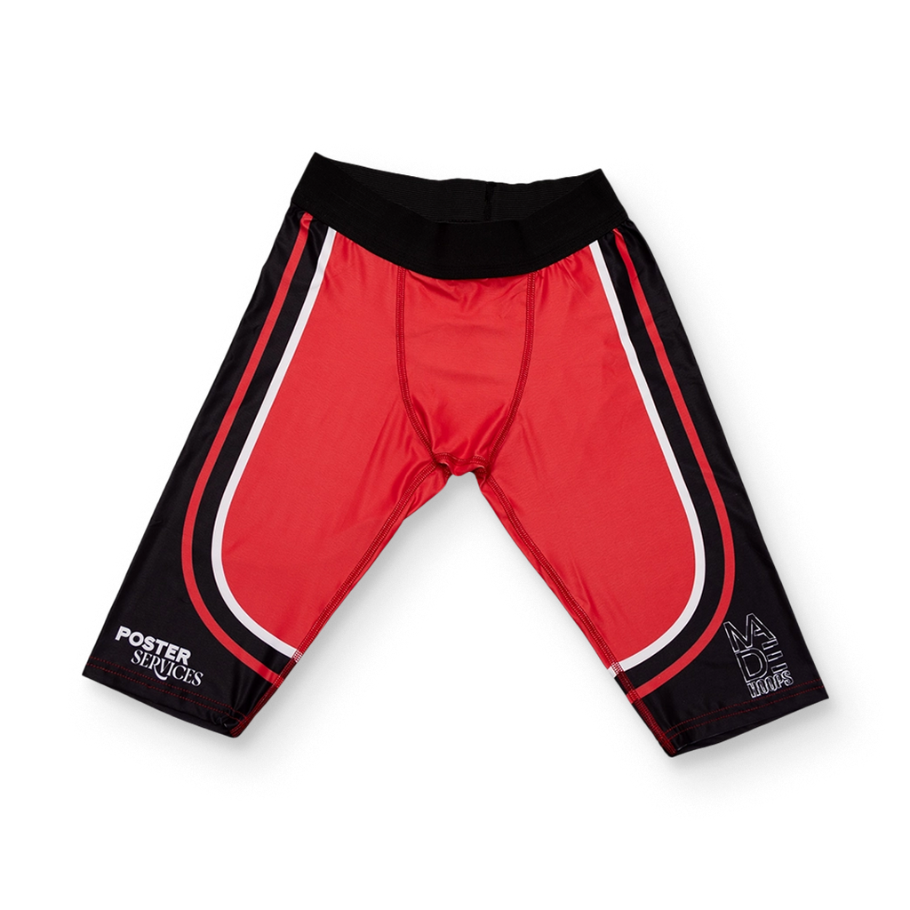 On A Poster Compression 1/2 Tights