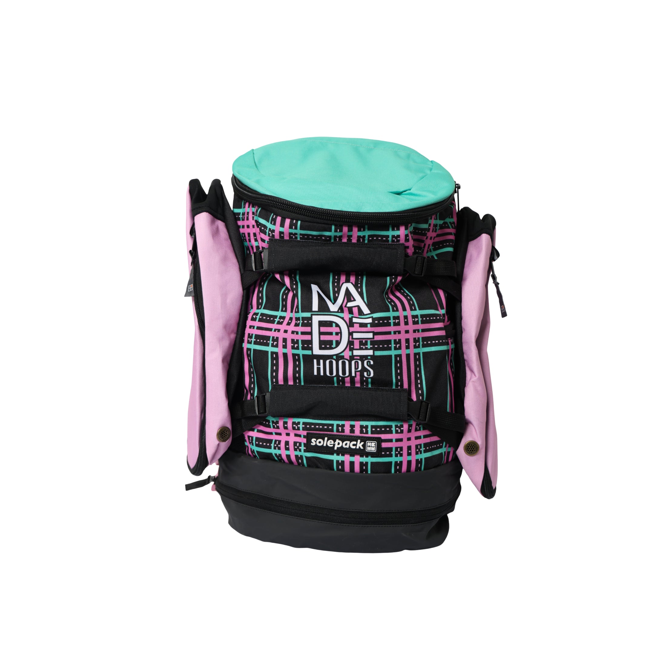 SOLEPACK x MADE HOOPS BACKPACK | FUNKY PLAID TURQUOISE