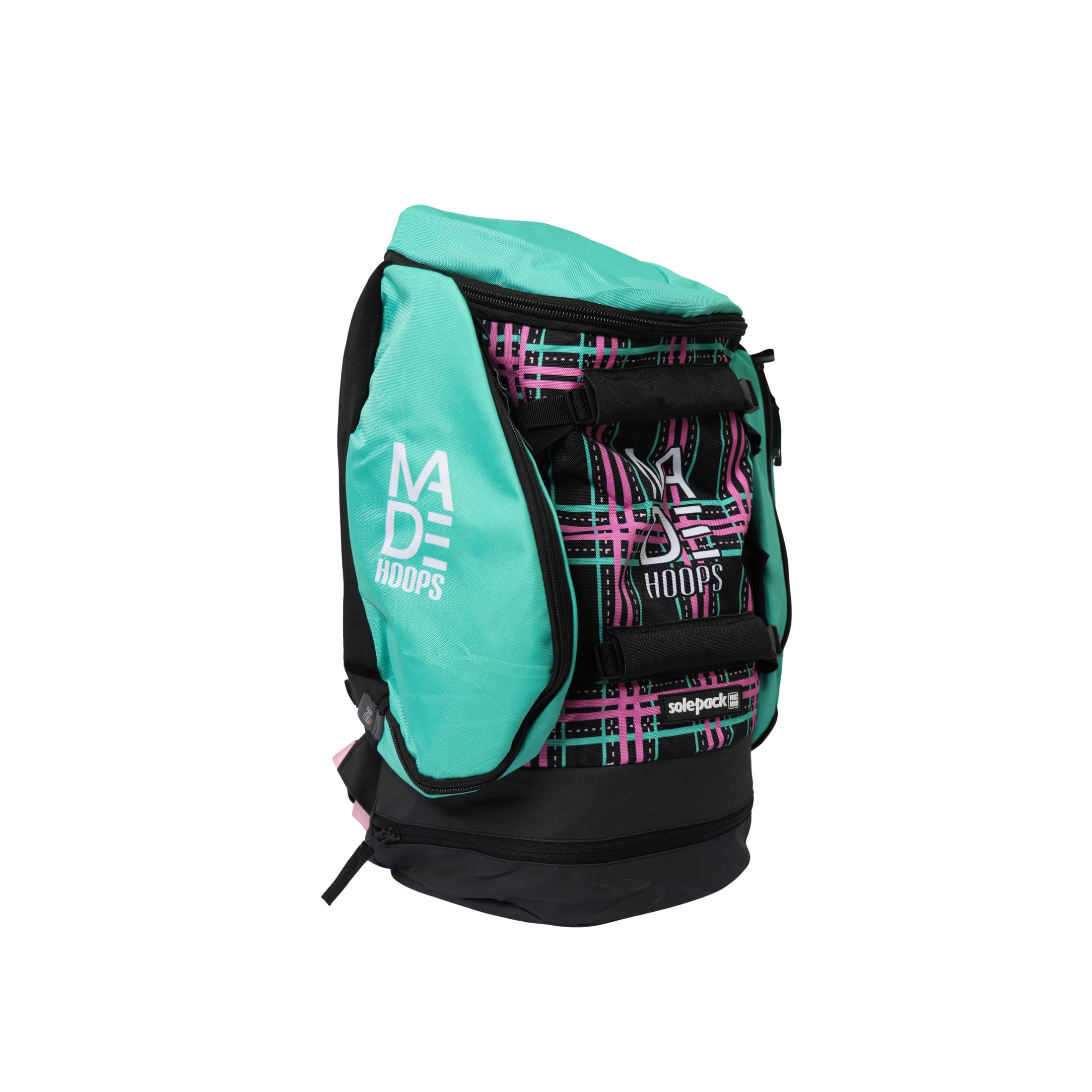 SOLEPACK x MADE HOOPS BACKPACK | FUNKY PLAID TURQUOISE