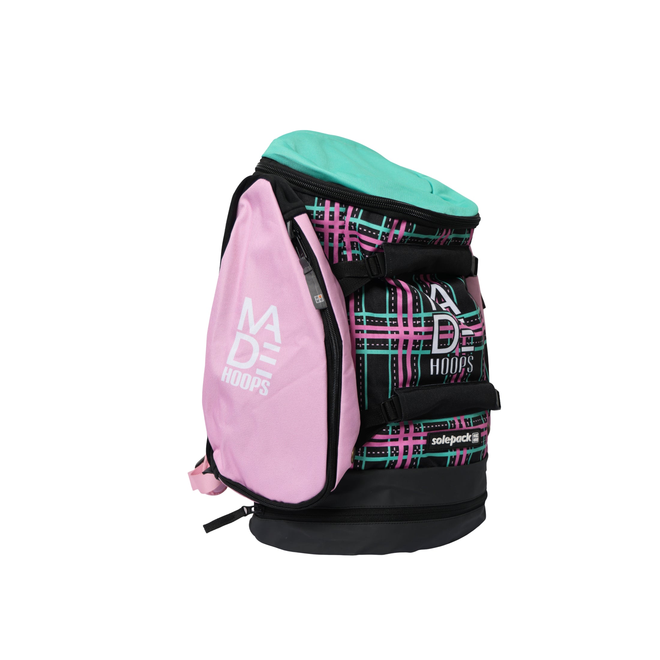 SOLEPACK x MADE HOOPS BACKPACK | FUNKY PLAID TURQUOISE