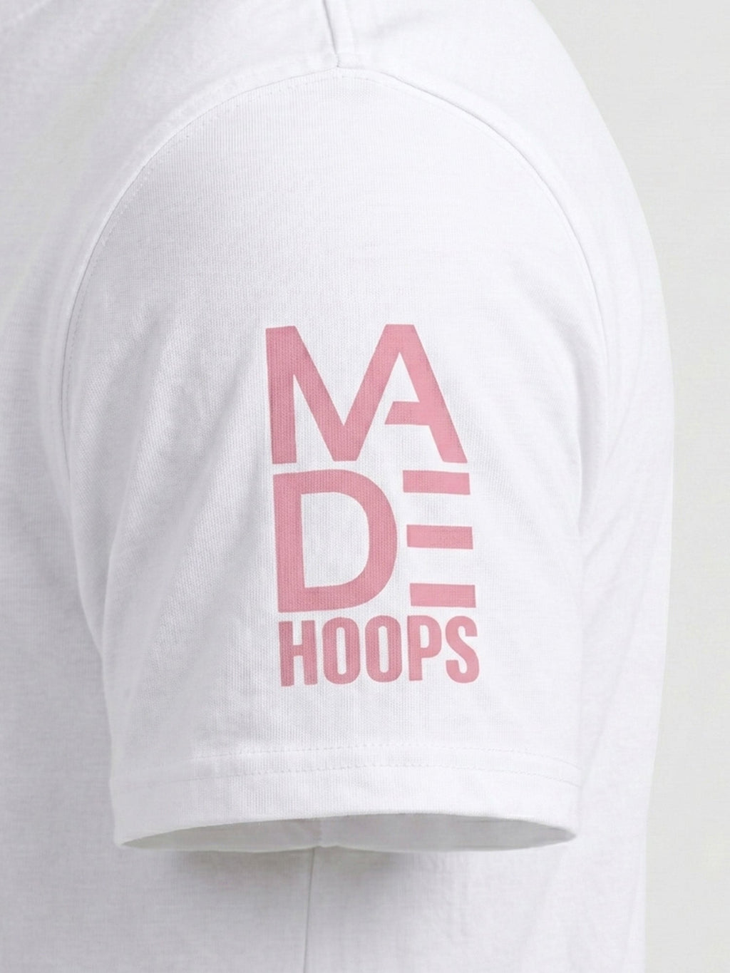 MADE Hoops Compression Tee - White & Pink
