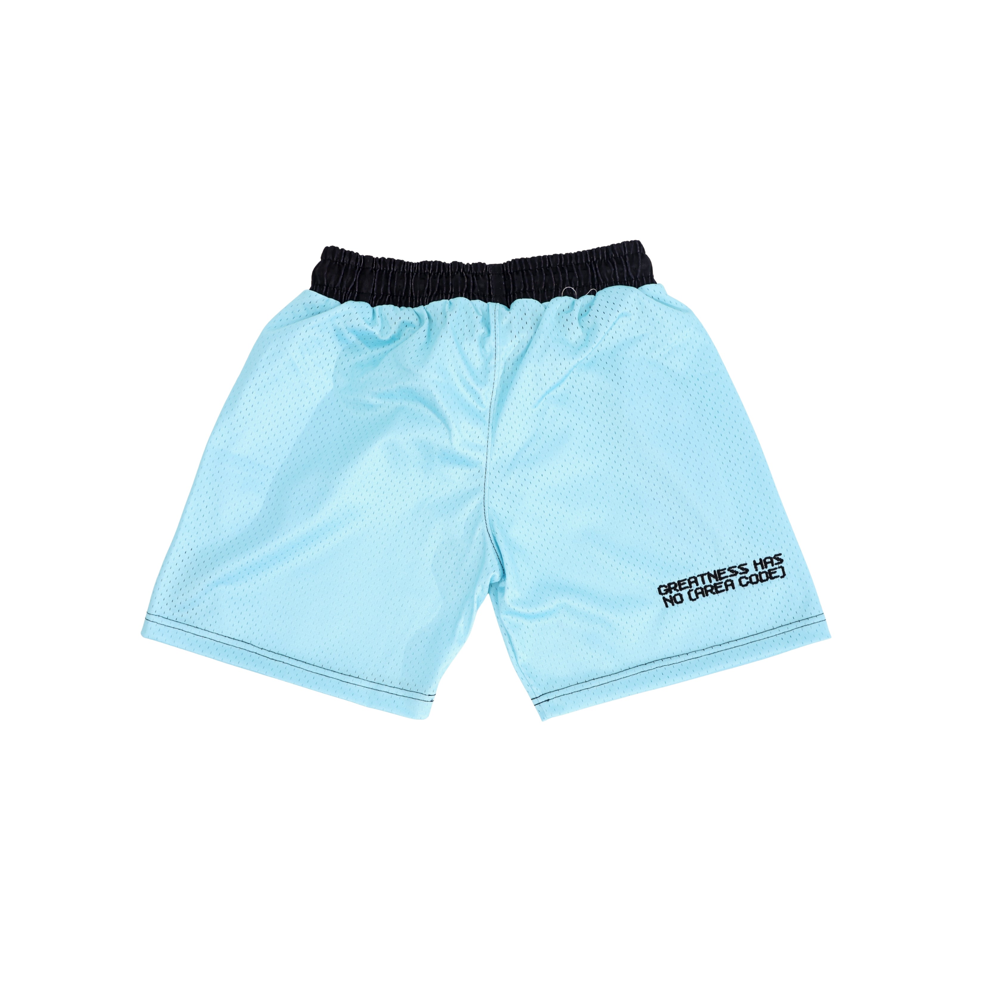 "No Area Code" Embroidered Shorts