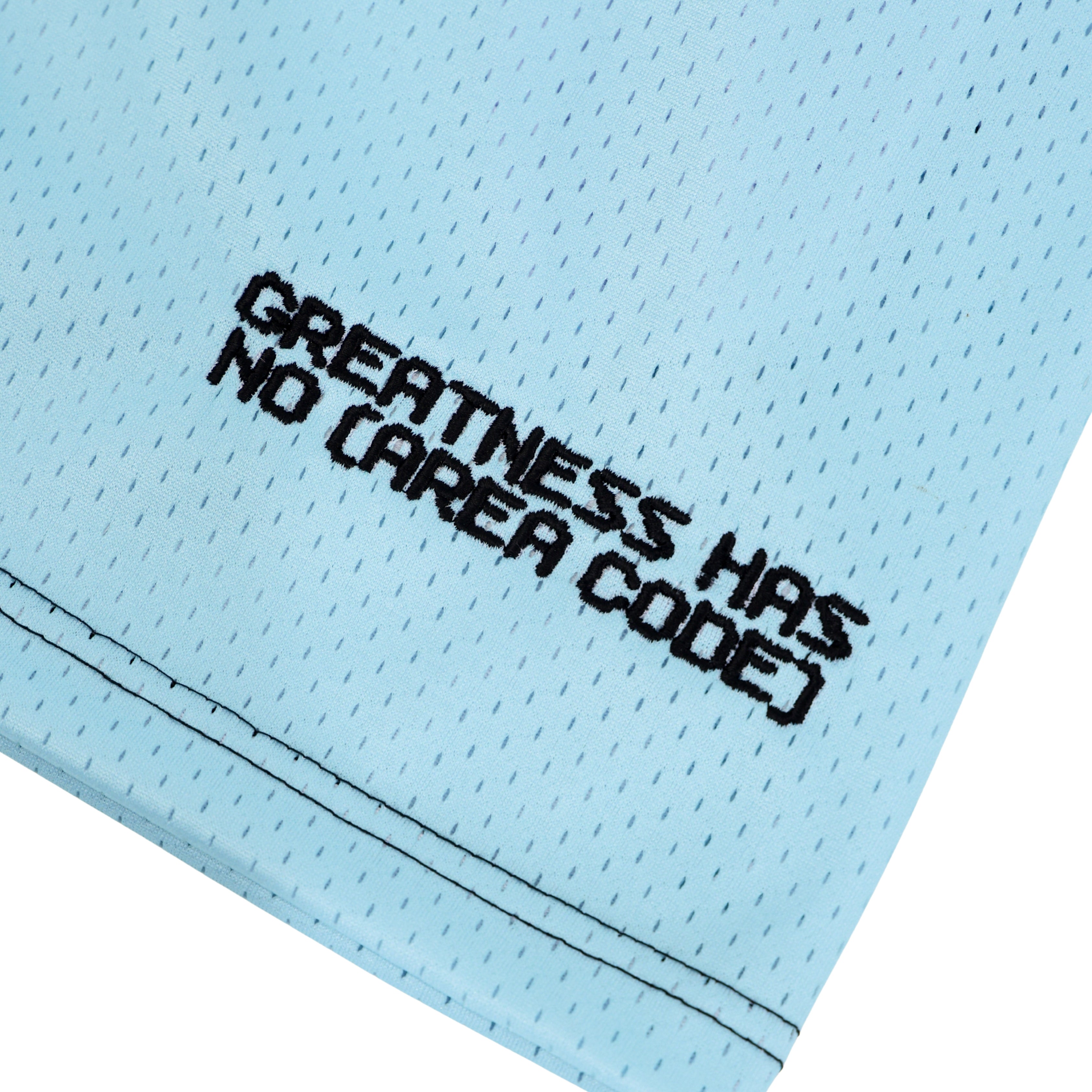 "No Area Code" Embroidered Shorts