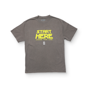 "Start Here" Faded Tee