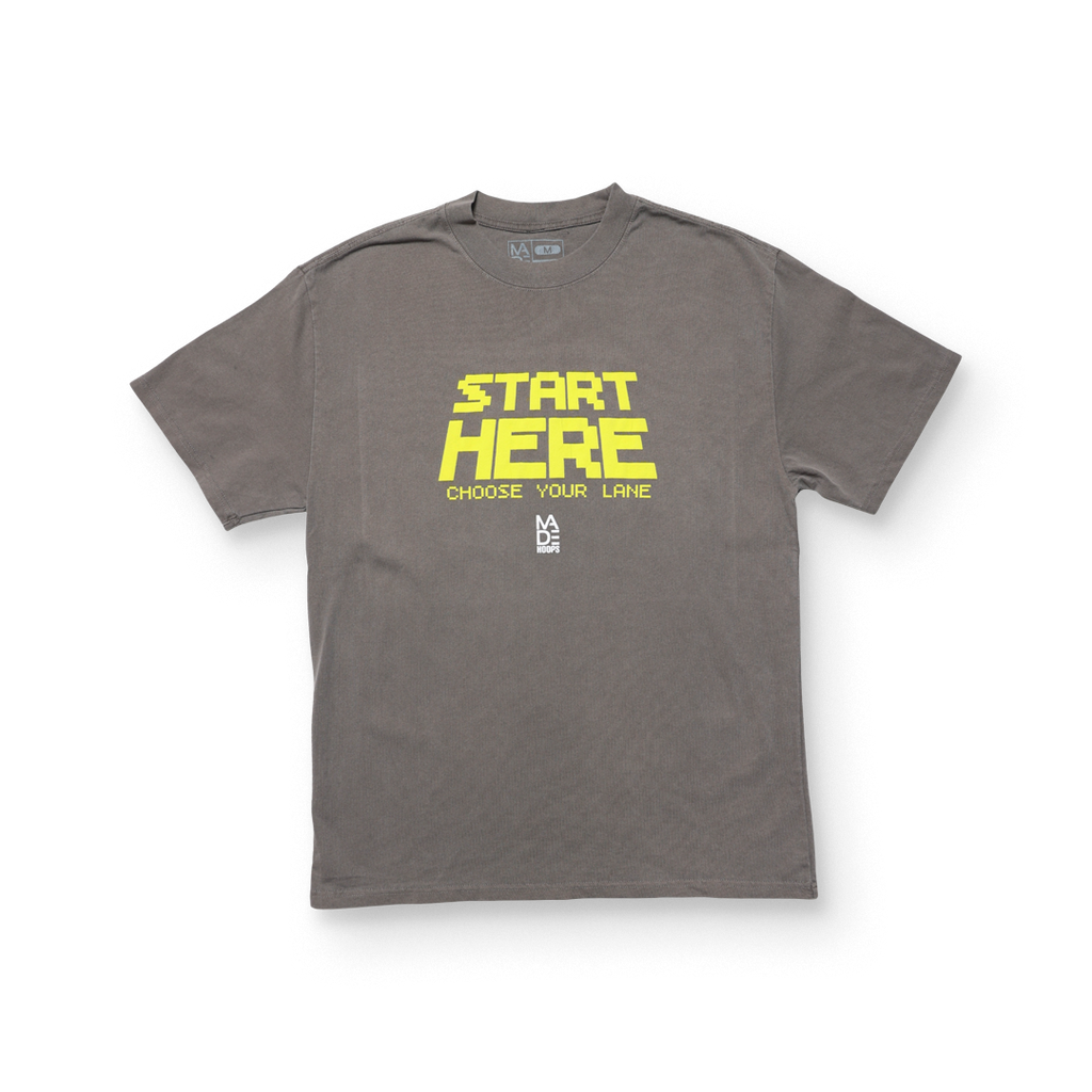 "Start Here" Faded Tee
