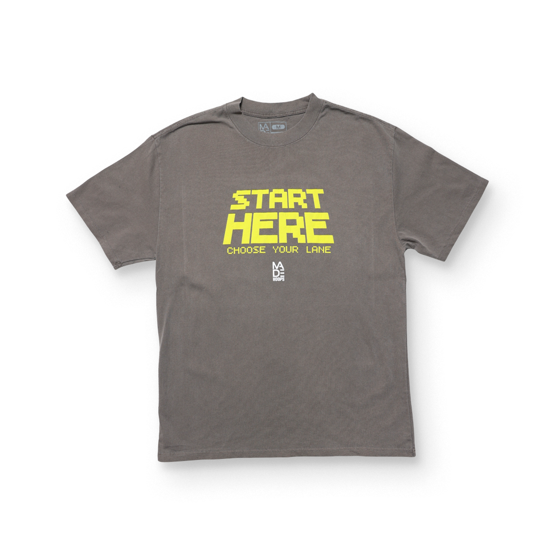 "Start Here" Faded Tee