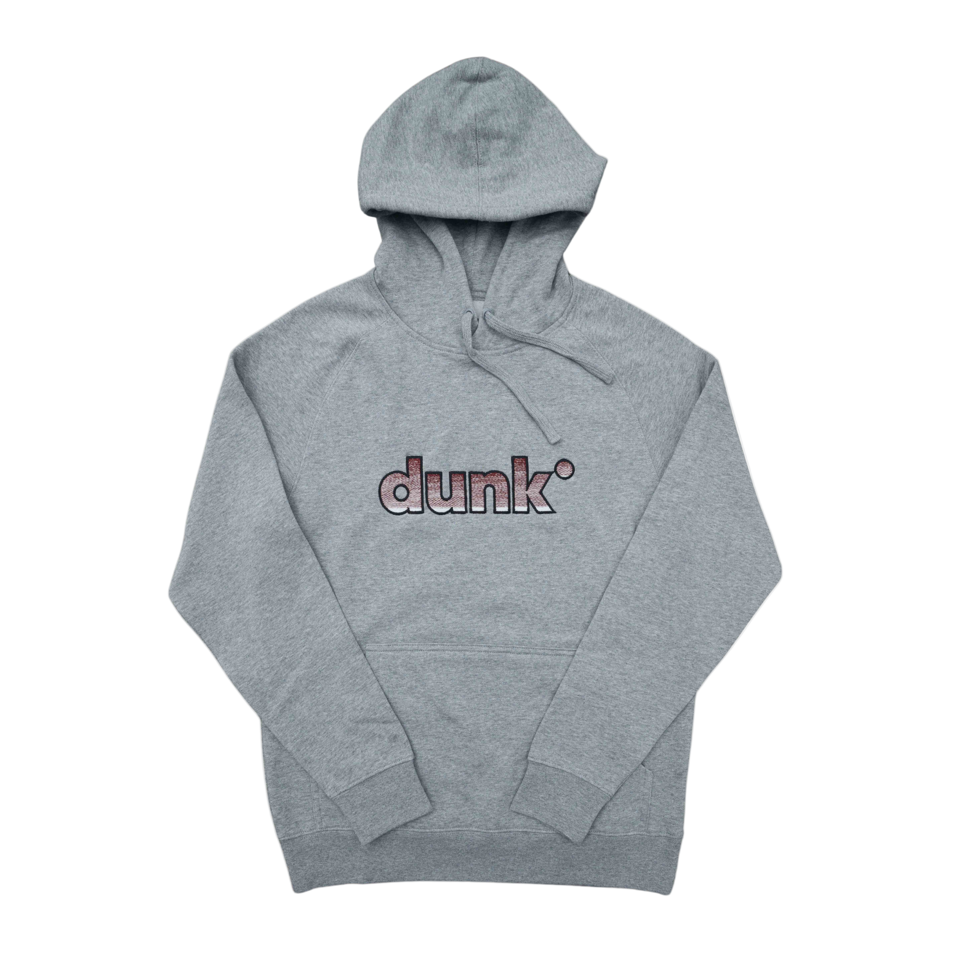 DUNK Embroidered Grey Hoodie