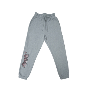 DUNK Embroidered Grey Sweatpants
