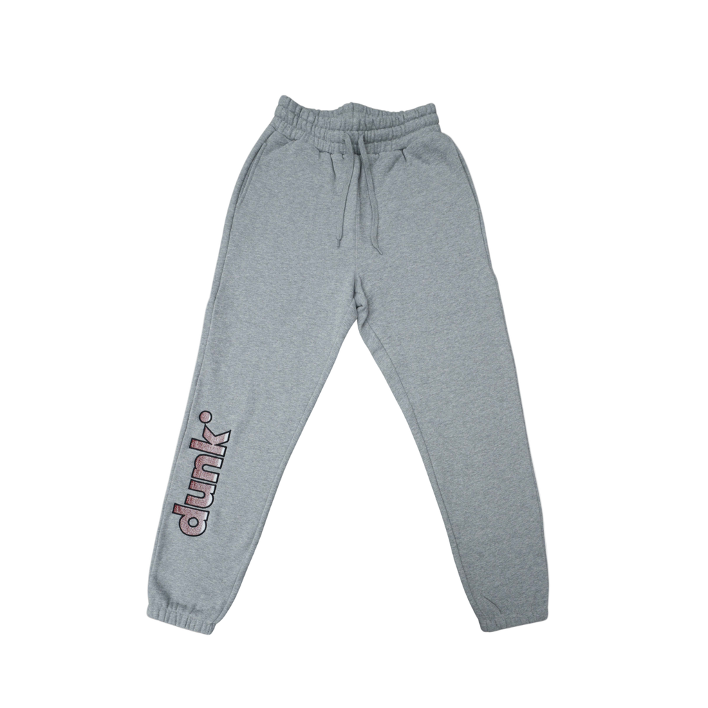 DUNK Embroidered Grey Sweatpants