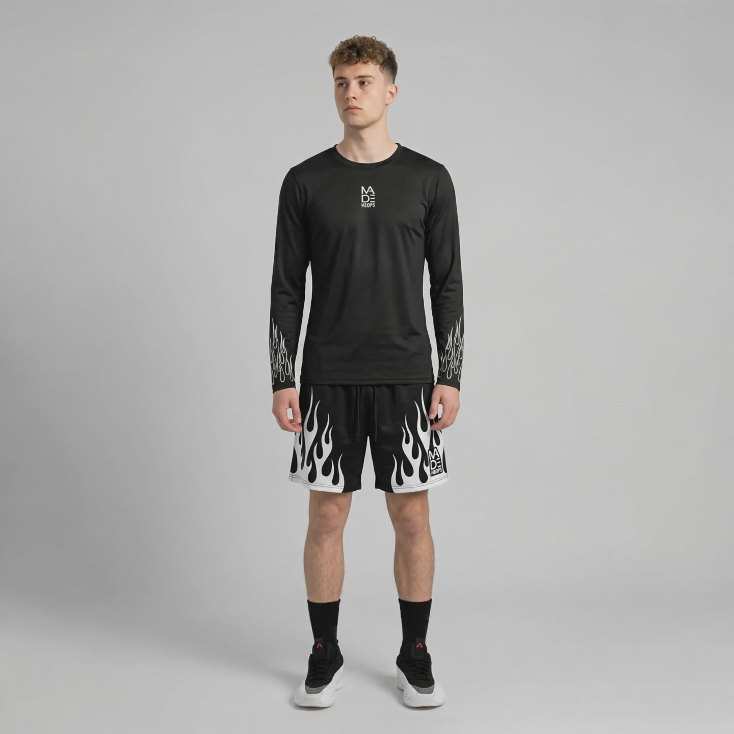On Fire Loose Fit Long Sleeve Compression Tee